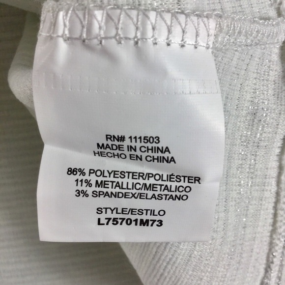 Lily Star White/Silver Wrap Skirt NWT - Picture 8 of 8